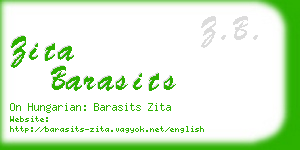 zita barasits business card